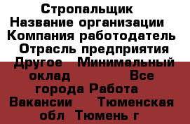 Стропальщик › Название организации ­ Компания-работодатель › Отрасль предприятия ­ Другое › Минимальный оклад ­ 18 000 - Все города Работа » Вакансии   . Тюменская обл.,Тюмень г.